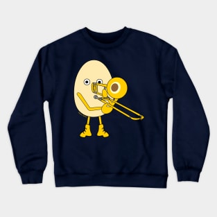 Trombone Egghead Player Crewneck Sweatshirt